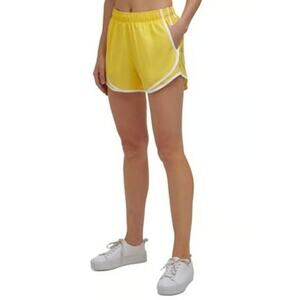 Calvin Klein Women XXL Athletic Shorts Yellow Pockets NWT